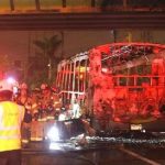 Vía de Evitamiento: incendio en bus deja siete heridos